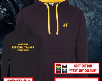 Personal Trainer Hoodie - Personalised - Gym Instructor - Training, Fitness Top