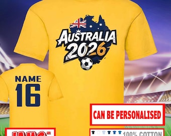 Australia World Cup 2026 Flag T-Shirt Age 1-99