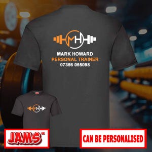Personal Trainer Tee - Your Logo - Fully Customised - Mens Fit