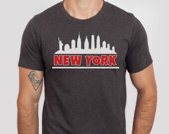 New York Silhouette Shirt, Men New York City T-Shirt, New York Trip Shirt, NYC Gift, Statue of Liberty Shirt, USA Shirt, New York Lover Gift