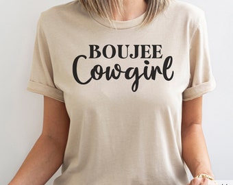 Boujee Cowgirl Shirt, Cowgirl T-Shirt, Western Shirt, Retro Cowgirl Shirt, Country Girl Shirt, Hippie Shirt, Country T-Shirt