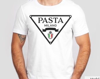 Pasta Shirt, Milano Shirt, Italian Food Shirt, Noodle Shirt, Food Lover Shirt, Italian Pasta T-Shirt, Food Shirt, Fettuccini Shirt
