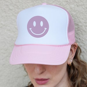 SONMONY Cappello Da Camionista Smiley Face - Berretto Baseball Unisex In Cotone Lavato, Ricamo Faccina Sorridente, Taglia Unica Regolabile - 5