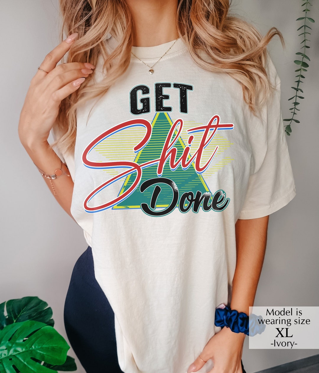 Retro Get Shit Done Shirt Funny Motivational Comfort Color - Etsy