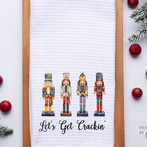 Nutcracker Towel, Holiday Tea Towel, Nutcracker Xmas, Secret Santa Gift, Gift Exchange, Host Gift, Home Decor, Gift