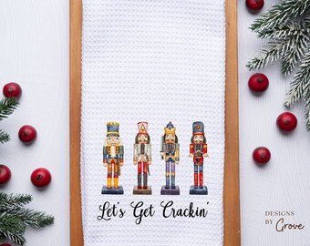 Nutcracker Towel, Holiday Tea Towel, Nutcracker Xmas, Secret Santa Gift, Gift Exchange, Host Gift, Home Decor, Gift