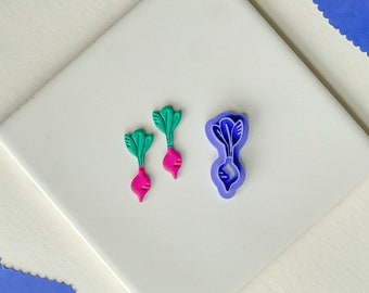 Turnip Clay Cutter, Radish Clay Cutter, Summer Clay Cutter, Gardening Clay Cutter, Vegetable Clay Cutter, Polymer Clay Cutter