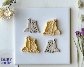 Scottish Fold Clay Cutter, Tswift Clay Cutter, Cat Clay Cutter, Embossed Cat Cutter, Animal Clay Cutter