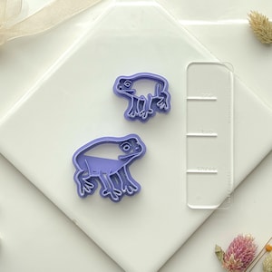 Frosch Clay Cutter, Polymer Clay Cutter, zwei Größenoptionen, gespiegelt oder einzeln
