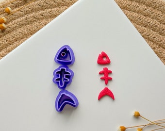Set di 3 taglierine per argilla Fish Skelly
