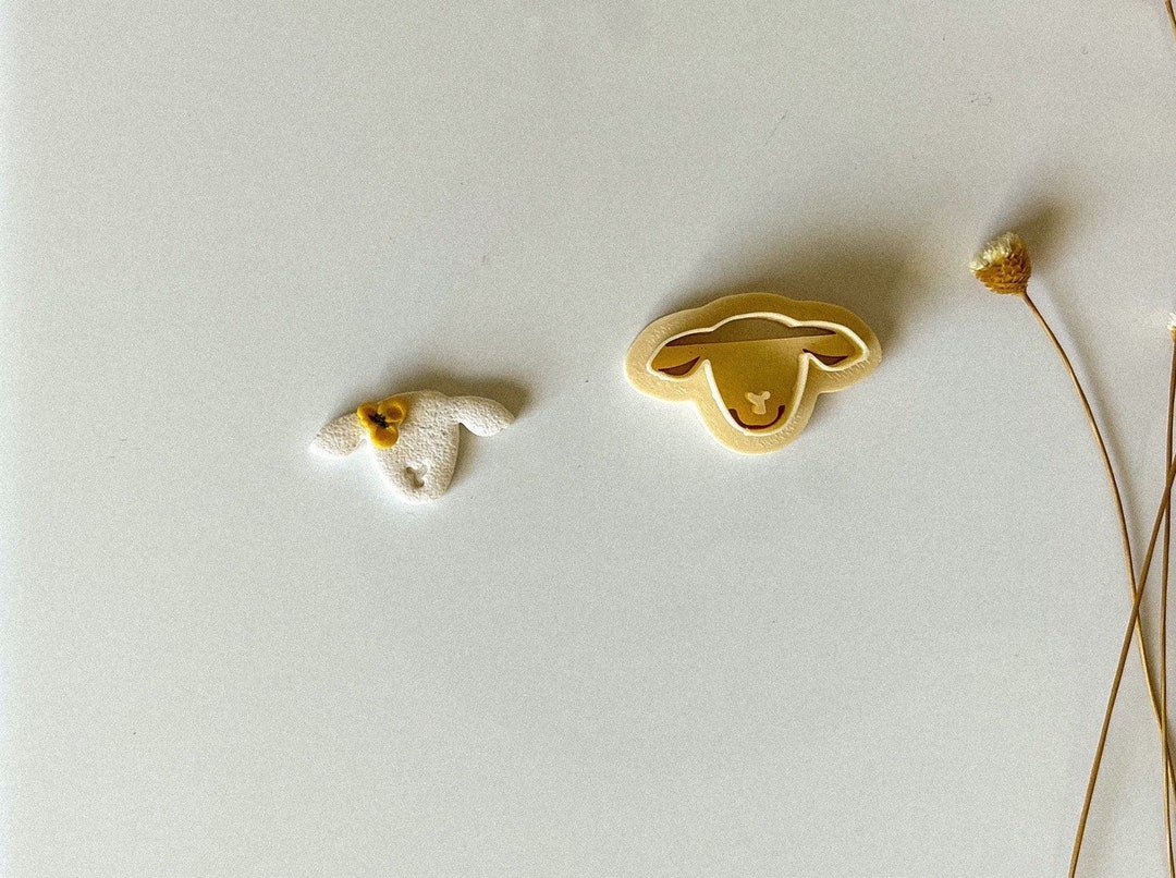 Lamb Clay Cutter, Spring Cutters, Sheep Face, Flower Crown Sheep ...