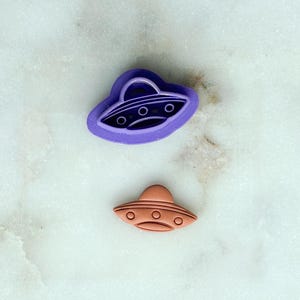 UFO Spaceship Polymer Clay Cutter | Alien Spaceship Clay Cutter | 3D Printed Embossed Cutter for Jewelry & Crafts