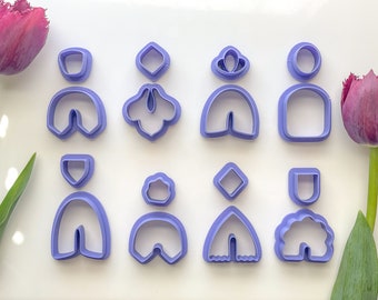 Juego de cortadores de arcilla Arch + Topper, juego de 16 cortadores, juego de cortadores de arcilla combinables, cortador de arcilla polimérica, cortadores de arcilla básicos y cotidianos
