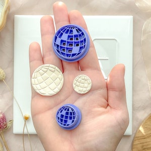 Disco Ball clay cutter, 2 size options, Polymer Clay Cutter