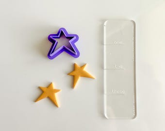Star Polymer Clay Cutter – 3D Printed Clay Earring Tool – Celestial Starburst Jewelry Cutter