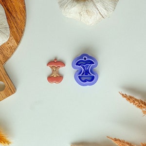 Eaten Apple clay cutter, Polymer Clay Cutter, Fall Clay Cutter, Autumn Clay cutter, Apple orchard clay cutter