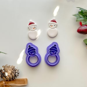 Snowman Clay Cutter, Two size options, Gift Clay Cutter, Polymer Clay Cutter, Christmas Clay cutter, Winter clay cutter