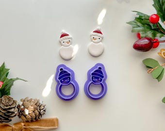 Snowman Clay Cutter, Two size options, Gift Clay Cutter, Polymer Clay Cutter, Christmas Clay cutter, Winter clay cutter