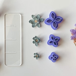 Blütenblatt Clay Cutters # 2, 3 verschiedene Größen erhältlich, 5 mm, 8 mm, 12 mm, Floral Clay Cutters, weitere Gruppieroptionen in separater Auflistung