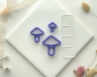Mushroom Clay Cutter, Polymer Clay Cutter, Three Size Options