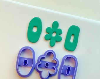 Organic Donut Clay Cutters, Purchase Individualy or Set of 3, 3 Sizes Available, Polymer Clay Cutters, Funky Clay Cutters