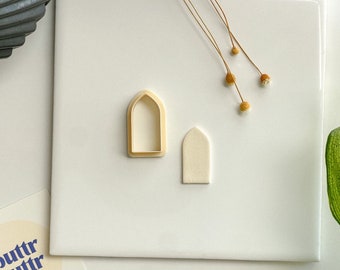 Arched Window Polymer clay cutter, Organic shape clay cutter, Arched clay cutters, Pointed Arch cutter