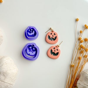 Happy Jack-O-Lantern Clay Cutter, Multiple sizes, Fall Clay Cutter, Polymer Clay Cutter, Halloween Clay Cutter