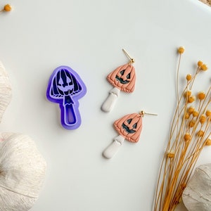 Jack-O-Shroom Clay Cutter, Mirrored options, Halloween Clay Cutter, Polymer Clay Cutter