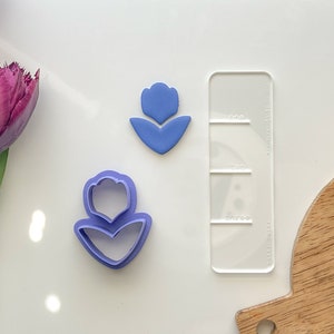 Tulip set Clay Cutter, Polymer Clay Cutter, Basic and Everyday Clay Cutters