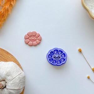 Eye Flower clay cutter, Halloween Clay Cutter Available in Two Sizes, Oddity Clay Cutter, Eyeball Clay Cutter, Polymer Clay Cutter