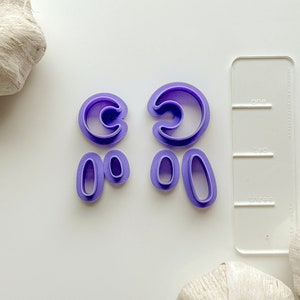 Moon Dangle Clay Cutter, Multiple sizes, Fall Clay Cutter, Polymer Clay Cutter