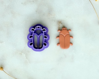 Beetle Polymer Clay Cutter | Gothic Bug Scarab Clay Cutter | 3D Printed Embossed Cutter for Jewelry
