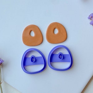 Runde Donut Clay Cutter, Polymer Clay Cutter, individuelle oder gespiegelt, drei Größen erhältlich, Stud, baumeln, Statement