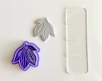 Cacao Pod Polymer Clay Cutter – 3D Printed Chocolate Plant Cutter – Cacao Clay Jewelry Tool