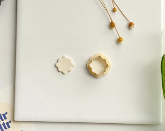 Scalloped Edge Clay Cutter, Polymer Clay Cutter, Micro Stud Clay Cutter, Dangle Clay Cutter, Rounded Diamond Clay Cutter