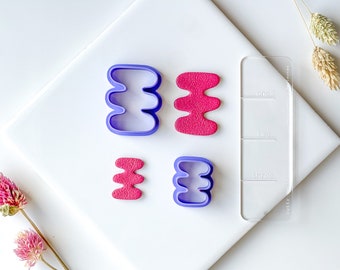 ORGANIC NO 4, Polymer Clay Cutter, Two size options, 1in, 1.5in