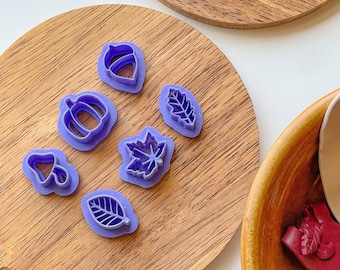Fall Foliage Clay Cutters, Purchase as a set or Individually, Two sizes available, Stud and Dangle Cutters, Fall Polymer Clay Cutters