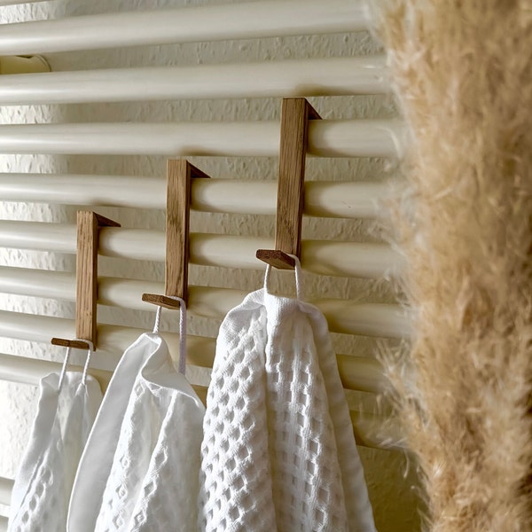 oallero de madera en roble con imán de 2 pares código de envío gratuito "GRATIS", gancho de toalla de madera, regalo de decoración del hogar