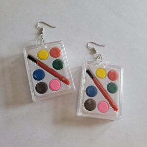 functional watercolor earrings