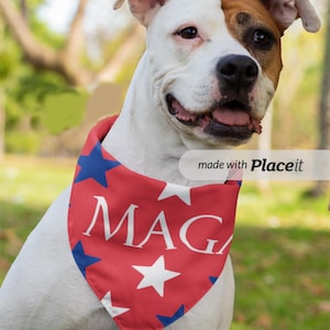 MAGA - Clip-on Pet Bandana, GOP Pet Bandana, Political Pet accessories