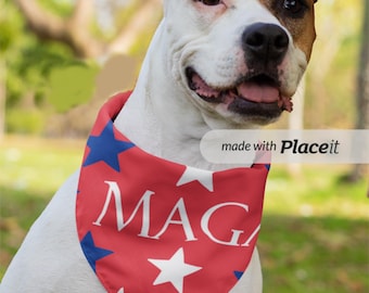 MAGA - Clip-on Pet Bandana, GOP Pet Bandana, Political Pet accessories