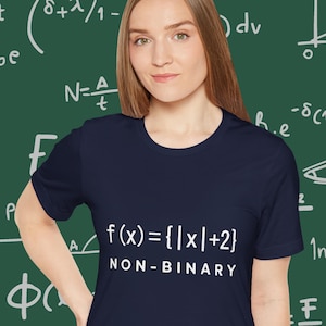 Funny Math Pun Graphic Tee – Soft Cotton Nerdy Awareness Shirt for Men Women – Non-Binary Equation T-Shirt – Clever Gift for STEM Fans