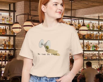 Funny Political Tipping Shirt - No Tax on Tips Graphic Tee - Soft Cotton Bartender Protest T-Shirt - Liberty Satire Gift for Servers