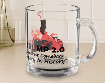 Trump Comeback Mug – Patriotic Coffee Cup with Bold Graphic – Conservative Gift for Him – Red & Black Political pride – USA Pride Drinkware