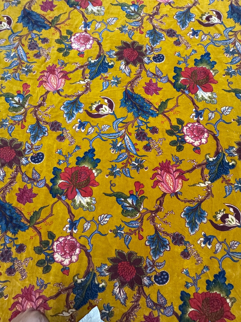 Bengal Tiger Print Velvet Fabric | Indian Tiger, Brwon Upholstery image 6
