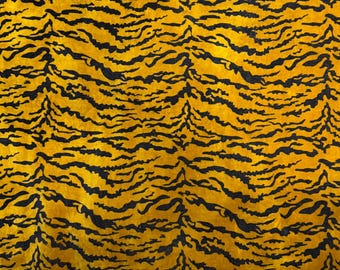 Tiger Print Velvet Fabric | Hand Block Printed Indian Cotton