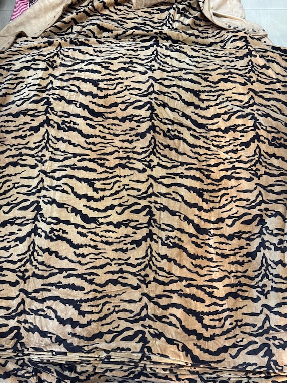 Bengal Tiger Print Velvet Fabric | Indian Tiger, Brwon Upholstery