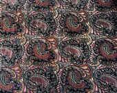 Dark Floral Velvet | Hand Block Print Upholstery Fabric | Luxury Boho Home Decor by Yard