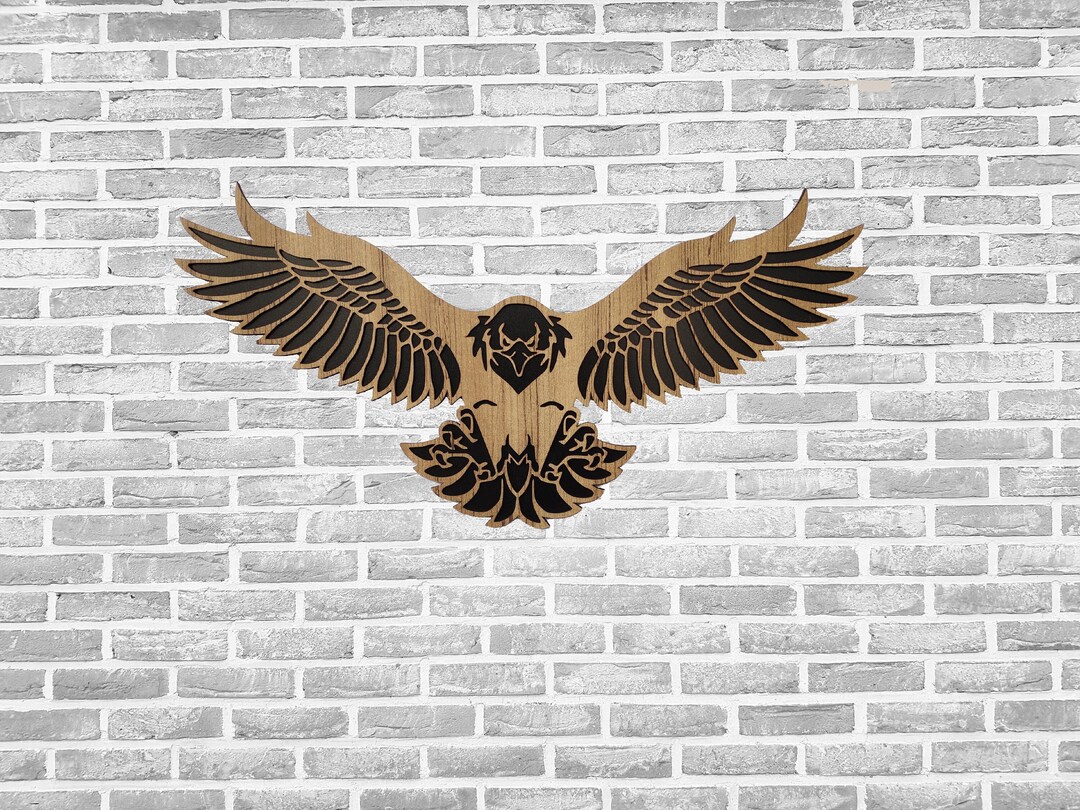 Wooden Eagle Wall Hanging, Decorative Flying Eagle Wall Art, Eagle With