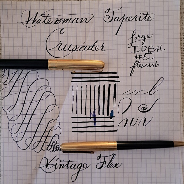 Waterman Crusader Pen and Pencil Set - Full Flex to 2.76mm comes w/ extra lead (.9mm)